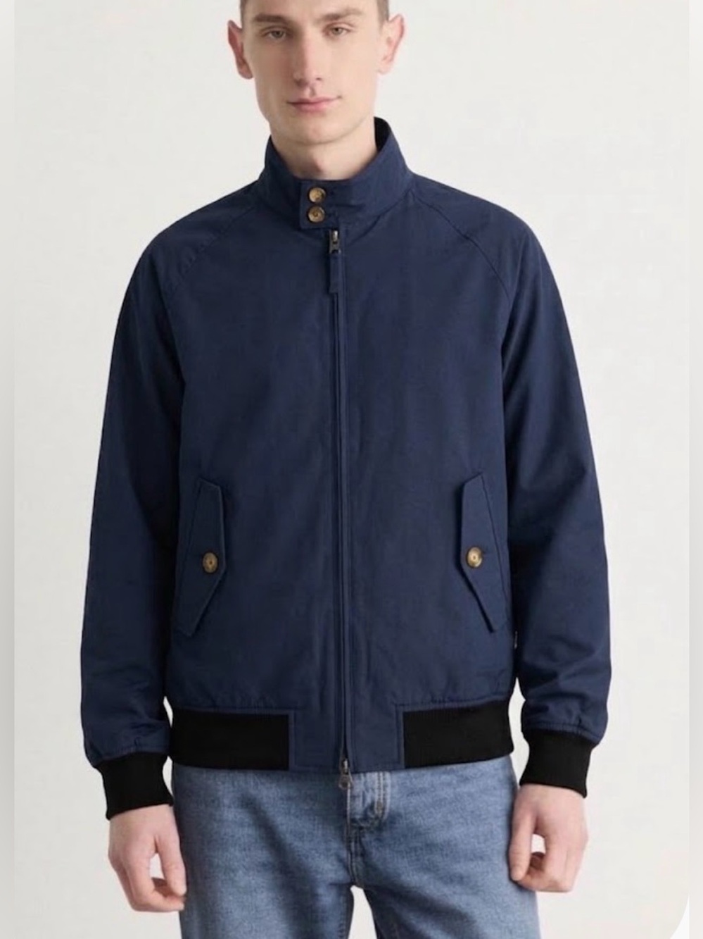 Tradition by GANT Dark Navy Harrington Windcheater Bomber Jacket Mens Large